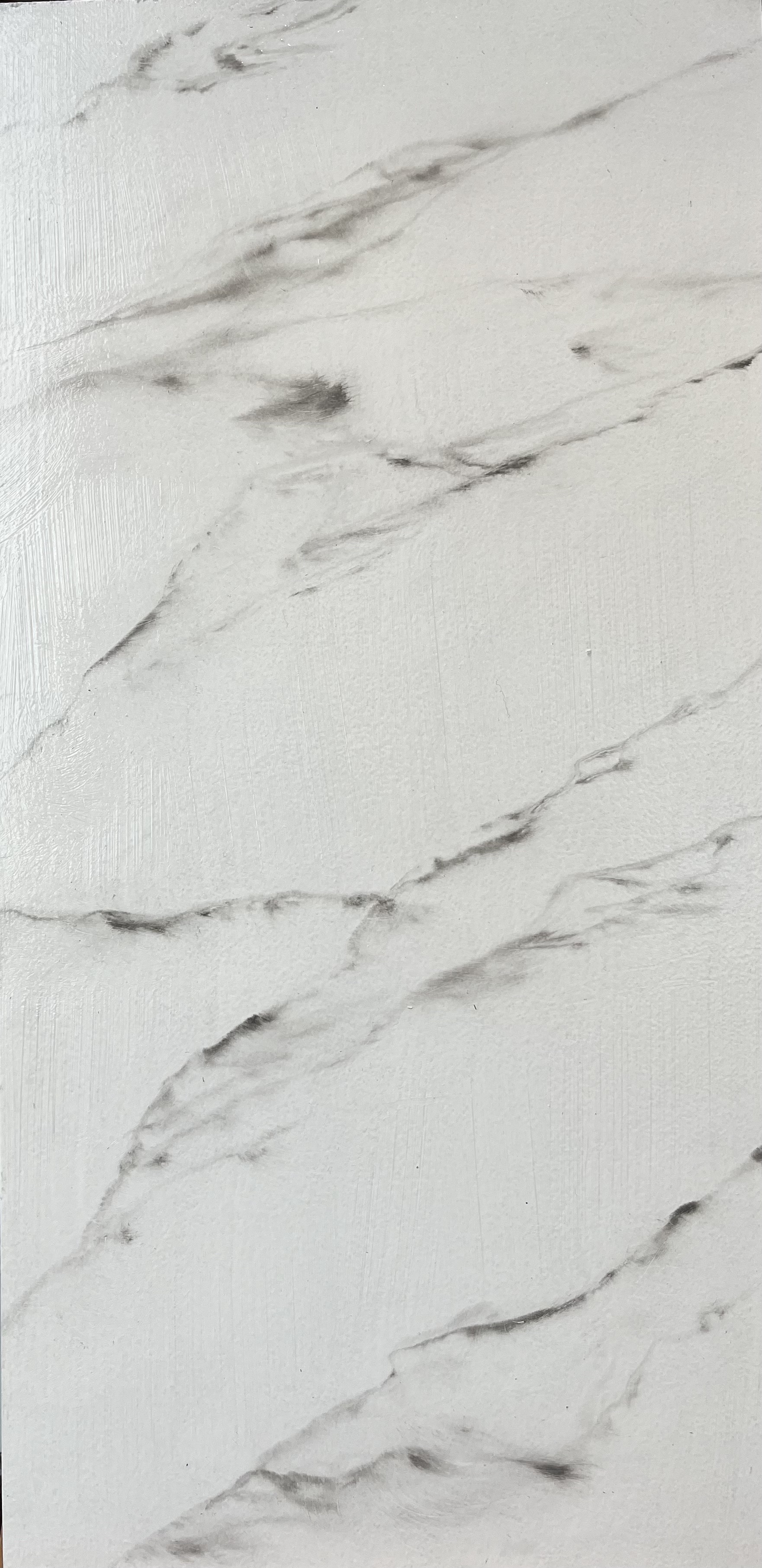 White Carrara marble effect, hand-painted sample finish